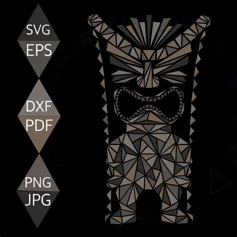 Hawaiian Tiki Svg Tiki Svg Hawaiian God Of Money Tiki Svg Hawaii