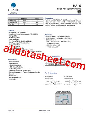 Pla Str Datasheet Pdf Clare Inc