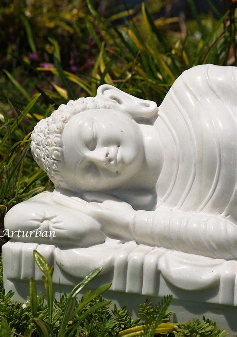 Large Marble Reclining Buddha Statue for Outdoor Garden Decoration