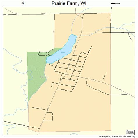 Prairie Farm Wisconsin Street Map 5565150