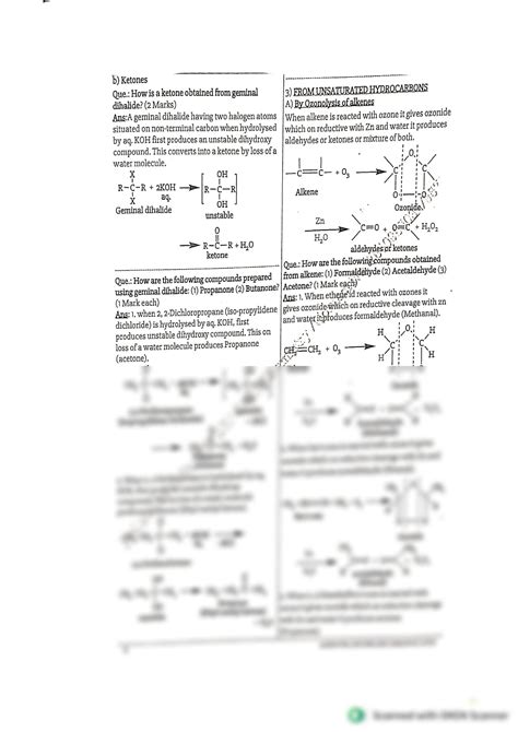 Solution 12th Class Chemistry Chapter 12 Aldehyde Ketones And