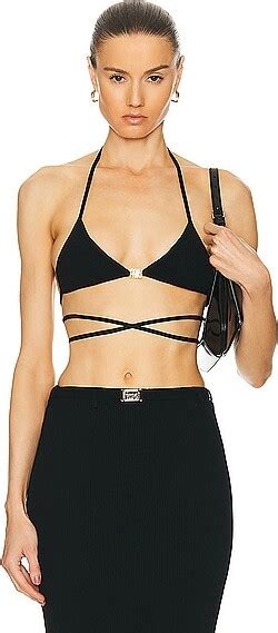 Miu Miu Bralette Top In Black ShopStyle