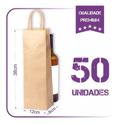 Sacolas Para Bebidas Vinho Kraft Liso 50 Unidades MercadoLivre