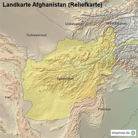 Stepmap Landkarte Afghanistan Reliefkarte Landkarte F R Afghanistan