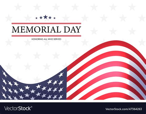 Memorial day poster Royalty Free Vector Image - VectorStock