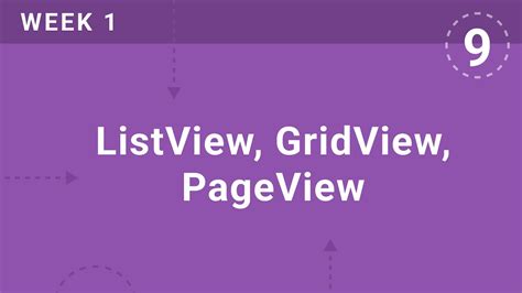 Week Listview Gridview Pageview Flutter Firebase Developer