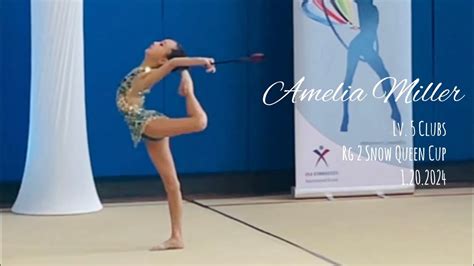 Level 5 Rhythmic Gymnastic Competition Clubs Routine Amelia Miller