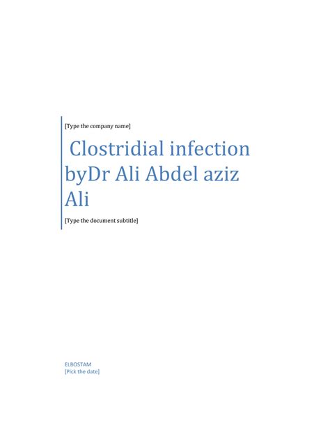 SOLUTION Clostridium Infection Studypool