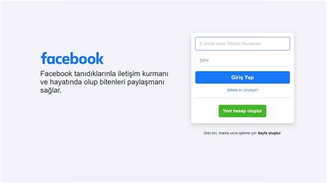 Facebook Giri Yap Butonu Yok