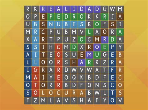 Sopa De Letras Sustantivos Con Distractores Wordsearch