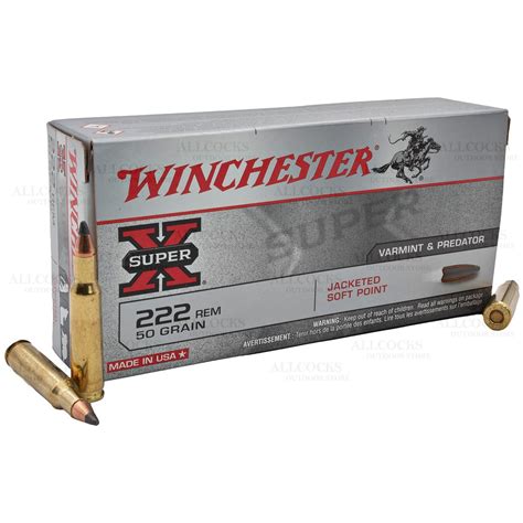 Winchester 222 Ammunition 50gr Super X Jsp In Lead