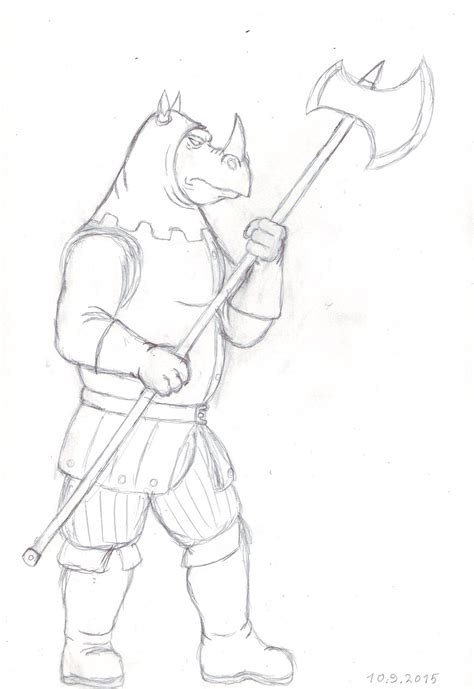 Rhino Guard Sketch by RazenHashikado on DeviantArt