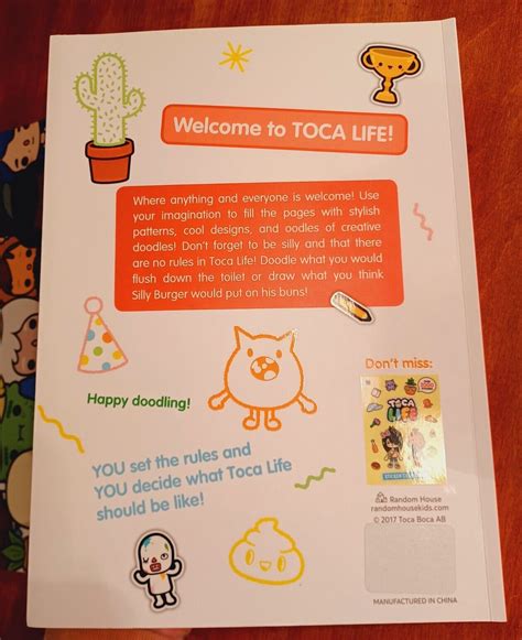 New Toca Boca 2017 Toca Life Doodle Book Target Exclusive Ebay