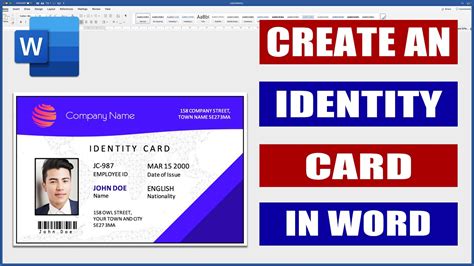 How To Create An Id Card In Word Microsoft Word Tutorials Youtube