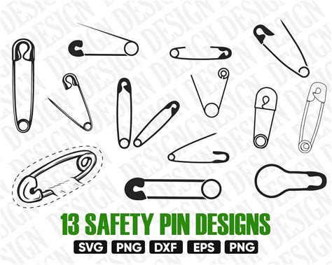 Safety Pin Tattoo Discount Codes Coupon Iron On Transfer Digital