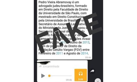 É FAKE áudio atribuído a advogado que diz ter provas de fraude