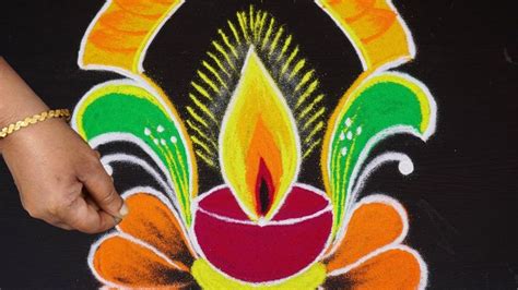 Simple Karthigai Deepam Rangoli Designs For Beginners Deepam Kolam