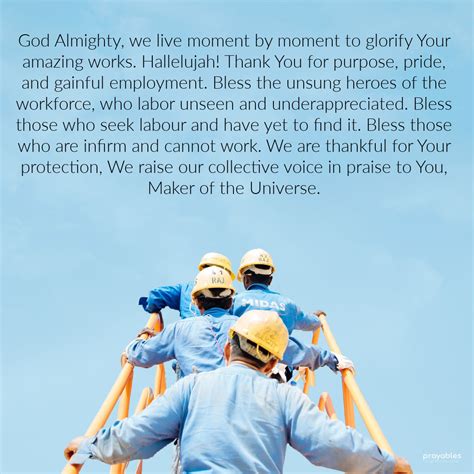 Prayer: Workers Prayer - Prayables