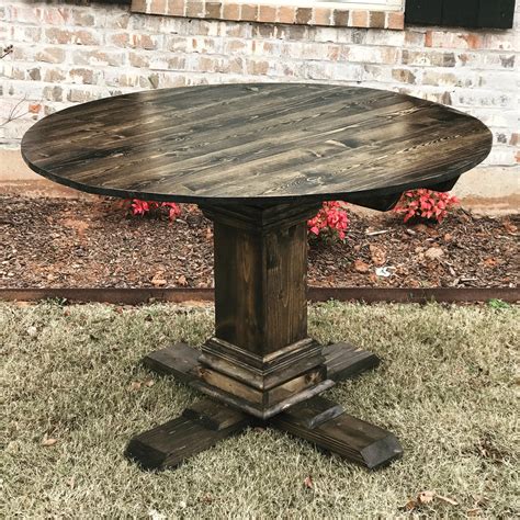 Round Pedestal Dining Table Handmade Haven