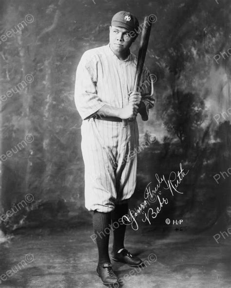 Babe Ruth In Uniform Holding Baseball Bat 1920 Vintage 8x10 Reprint Of