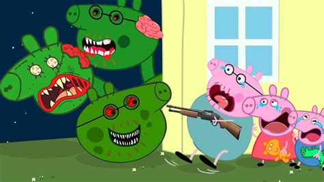 Zombie Apocalypse Zombies Appear At The Pig City Peppa Pig Funny