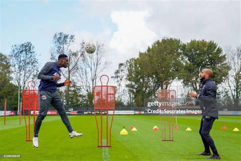 Bruno Martins Indi of AZ Alkmaar, assistant trainer Pascal Jansen of ...