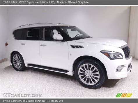 Majestic White 2017 Infiniti QX80 Signature Edition AWD Graphite