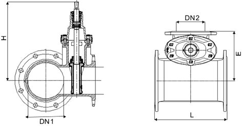 Combi T Gate Valve E2 Flanged Ends Hawle Armaturen Deutschland