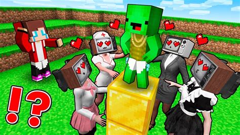 All Tv Woman Girls Only Fell In Love With Mikey Jj Is Sad In Minecraft