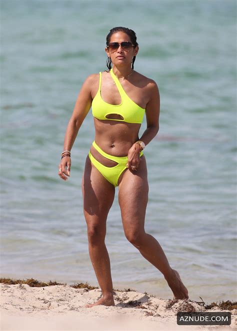 Rocsi Diaz Wears A Neon Yellow Bikini On The Beach In Miami AZNude