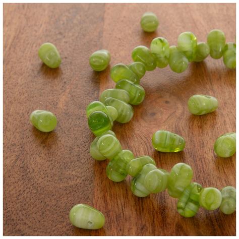 Green Top Drilled Teardrop Glass Bead Strand Hobby Lobby