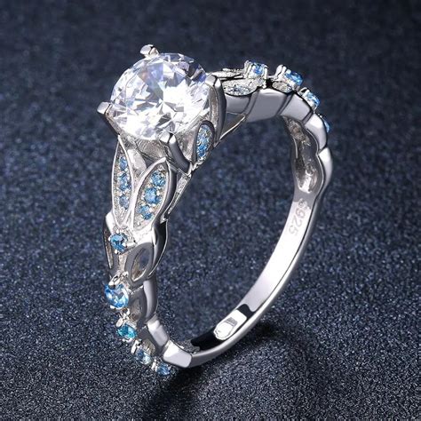 Women S Vintage Ring Real 925 Sterling Silver 2 81ct Round Diamond CZ