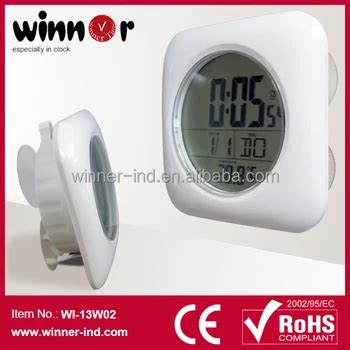 Lcd Digital Bathroom Clock With Radio Controlled,Waterproof Clock With ...