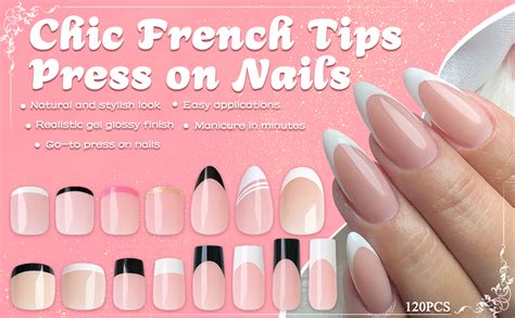 Amazon LoveOurHome 120pc White French Tips Press On Nails Short