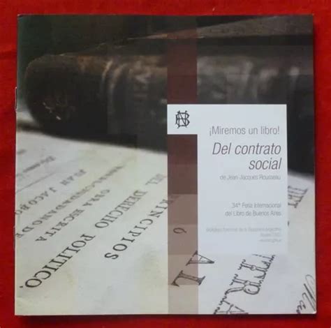 Sobre El Contrato Social De Jean Jacques Rousseau Folleto En Venta En