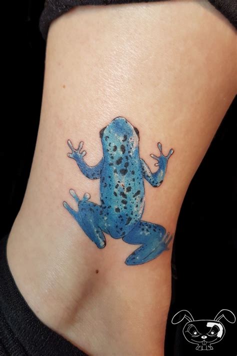 Blue Poison Dart Frog Tattoo