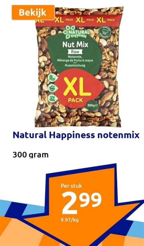 Natural Happiness Notenmix 300g Aanbieding Bij Action