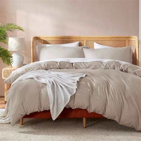 Amazon.com: Nestl Linen California King Duvet Cover Sets - Soft Double ...