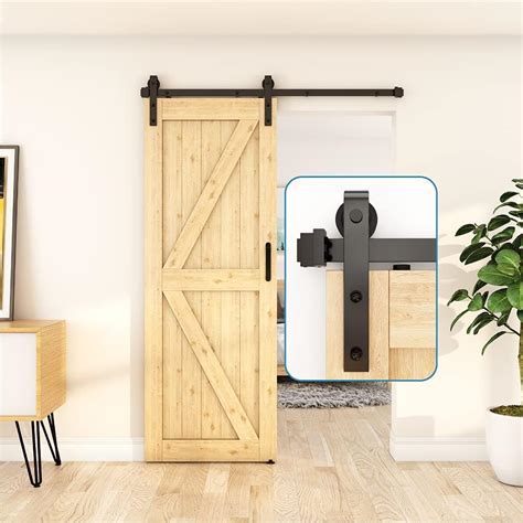 Zekoo Ft Barn Door Hardware Kit Single Sliding Closet Barn Door Kit