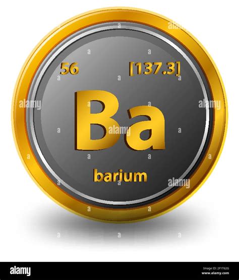 Barium chemical element. Chemical symbol with atomic number and atomic ...