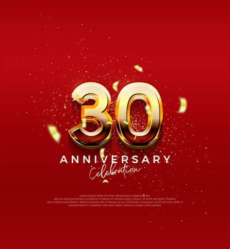 Premium Vector Golden Vector Number For 30th Anniversary Celebration Premium Vector Background