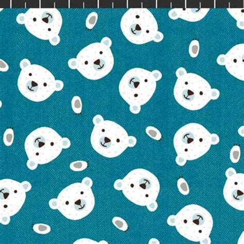 Polar Bear Fabric Etsy