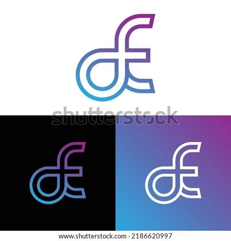 LETTER DE MONOGRAM LOGO Stock Vector Images Avopix