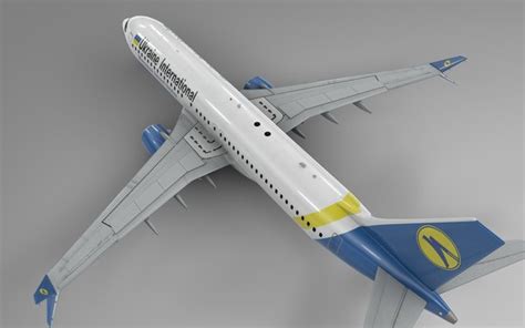 Boeing 737 8 MAX UKRAINA Międzynarodowe Linie Lotnicze L1342 Model 3D