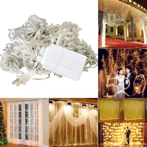 Eu Us Plug 3mx3m 300led Diy Decoration Light Led Icicle Fairy Lights