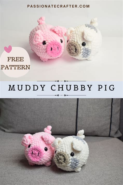 No Sew Chubby Pig Free Pattern In Crochet Pig Beginner Crochet