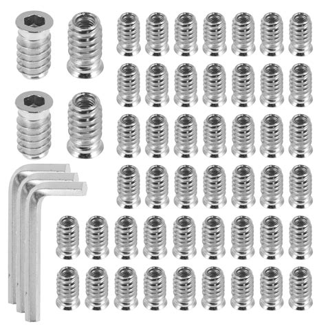 100 Pcs Écrous à Insert Fileté en Alliage de Zinc M6 M8 M10 Insert