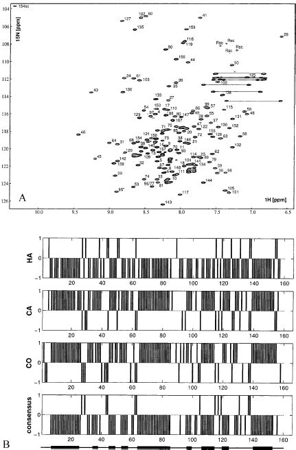 A [ 1 H 15 N] Spectrum Of The Uniformly 15 N 13 C Labeled Download Scientific Diagram