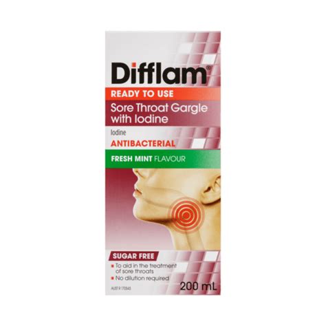 Difflam Sore Throat Gargle With Iodine Difflam