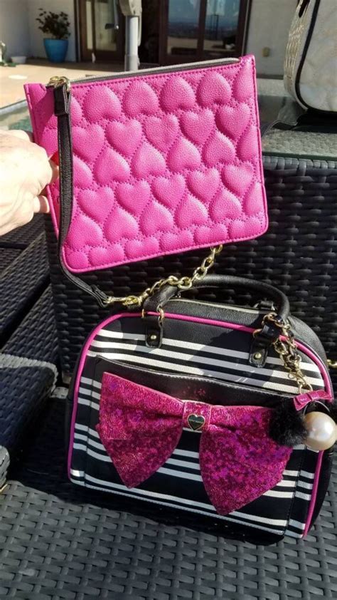 Vintage Handbag Betsey Johnson Pink Gem